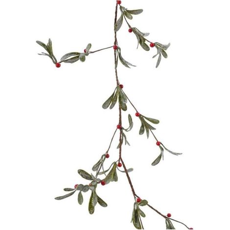 Everlands Ghirlanda Natale 180 cm con Bacche Rosse e Glitter