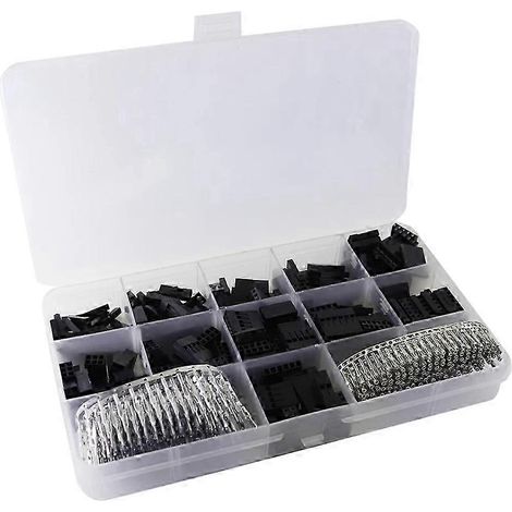 Kit de 620 connecteurs 2,54 mm, broches de connexion pour câbles de pontage, broches mâles à sertir + broches femelles fdq (1/5)
