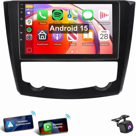 Pour Renault Kadjar 2015-2022 Android 15 Carplay Autoradio GPS WiFi BT 2+64G CAM