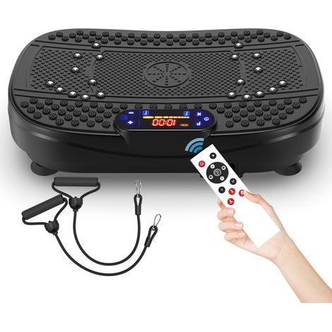 Plataforma vibratoria de fitness corporal con bandas de resistencia 53x32x13 cm (1/5)