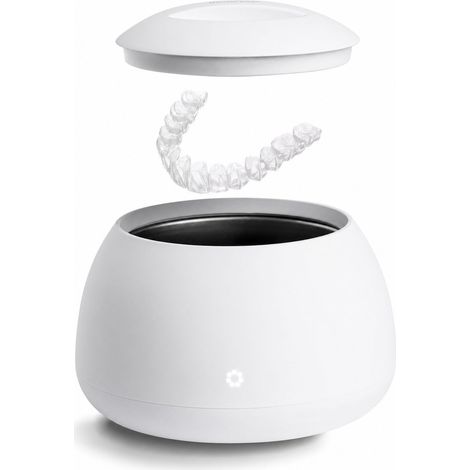 Cabine dentaire: machine de nettoyage à ultrasons pour les supports, les accolades, les protège - dents, les protège - dents de nuit, les prothèses dentaires et les accolades. (1/5)