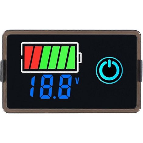Indicateur de tension numérique CC 8-100 V pour batterie lithium-plomb 12 V/24 V/36 V/48 V, interrupteur anti-inversion à deux fils A (1/5)