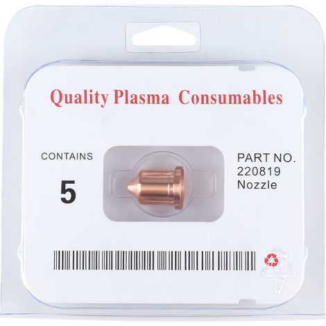 5pcs Plasma Cutter Nozzles Torch Tips Consumables 220819 for MAX65 Cutting Machine