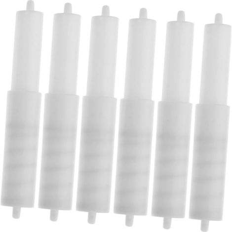 6 Pièces Support de Rouleau Toilette Plastique Remplacement Élégant pour Salle de Bain Tige à Ressort Pratique pour Plusieurs Salles de Bains (1/5)