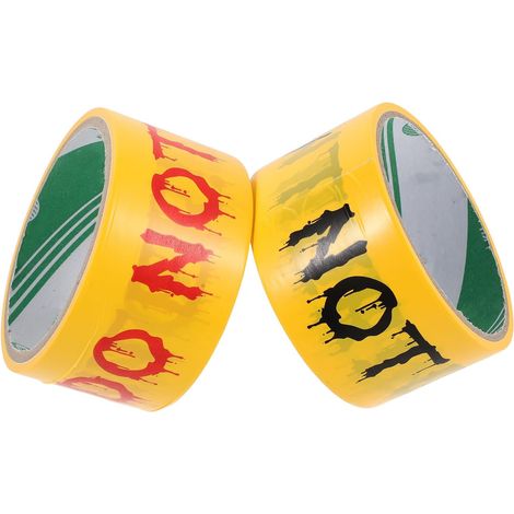 CCYKXARolls of Halloween Warning Tape, Spooky Halloween Warning Tape Decorations, Black and Red Letters (1/5)