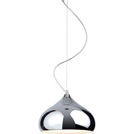 Firstlight Carla - Suspension de plafond à 1 ampoule en chrome, E27