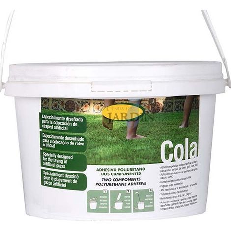 Suinga – Colle adhésive verte pour gazon artificiel – Fixation discrète et optimale – Résistante à l'humidité et aux températures extrêmes – 2,2 kg (1/5)