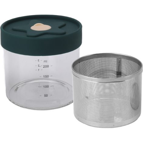 Boîte de conservation alimentaire 200ml avec couvercle étanche et trou d'égouttage, résistante à la haute température, organisateur fraîcheur pour réfrigérateur, boîte à ingrédients hermétique (1/5)