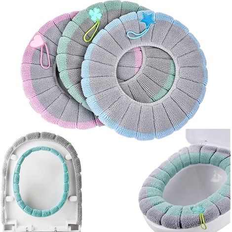 Lot de 4 housses de siège de toilette avec poignée (1/5)