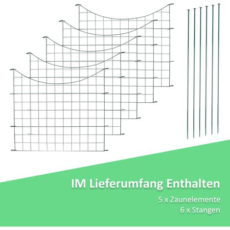 Wolketon Teichzaun Gartenzaun 11tlg Set Zaunset Garden Teichzaun Teichschutzzaun 5x Zaun (1/4)