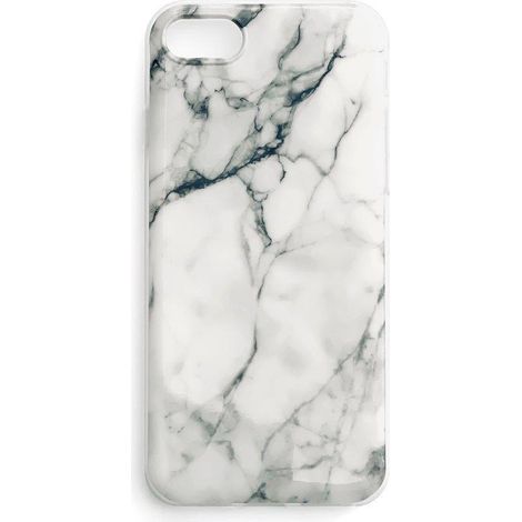 Custodia in gel effetto marmo, cover effetto marmo per Samsung Galaxy S22 Ultra bianca (1/5)
