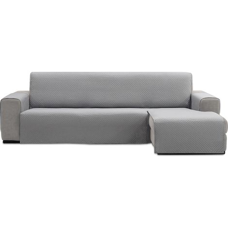 Housse de canapé d'angle rembourrée en Toile Facile à Laver, Durable et résistante Gris Clair 240 cm (1/5)