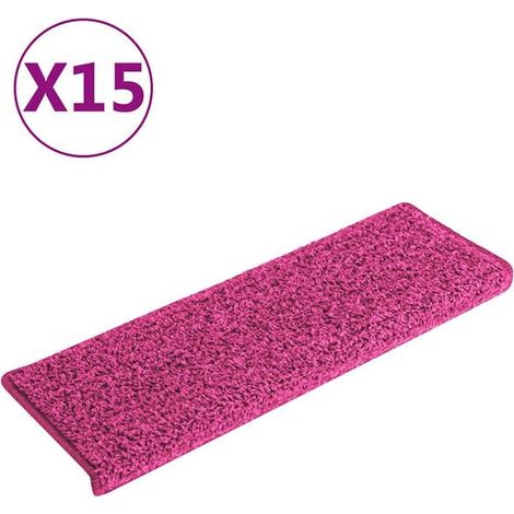 Marches d'escalier en 15 pièces, 65 x 21 x 4 cm, rose, cadre rectangulaire. (1/5)