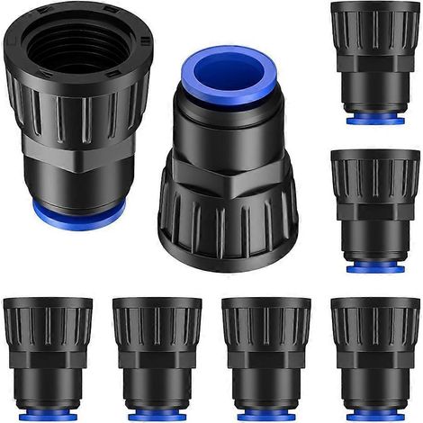 Lot de 8 adaptateurs pour robinet d'irrigation goutte à goutte 3/4" vers 1/2"raccords rapides pour robinet 3/4" et tuyau 1/2"noirs (1/5)