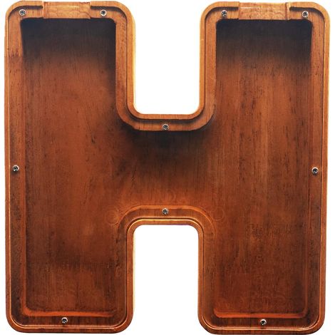 Coffre À Argent En Bois - Boîte À Épargne Lettres 23 cm - Pour Enfants - Décoratif Salon Chambre - Avec Autocollants Personnalisables - 1 Pièce (1/5)
