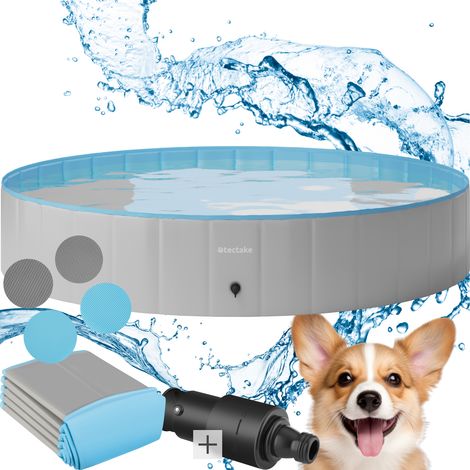 Piscine pliable pour chien ronde antidérapante résistante 160cm