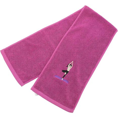 Serviette de toilette SECFOU en coton violet , épaisse et absorbante , idéale pour l'entraînement ,