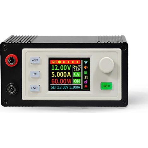 Régulateur de convertisseur élévateur réglable 6V 36V 120W avec écran LCD et module de charge MPPT, compatible avec les produits électroniques. (1/5)