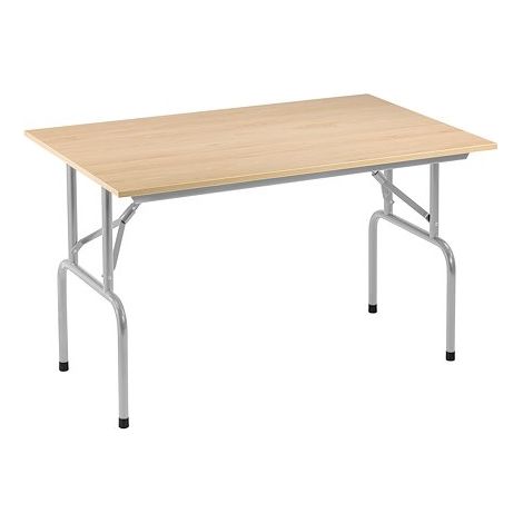 Tables pliantes plateau hêtre L 120 x P 80 cm - Rico - piétement aluminium