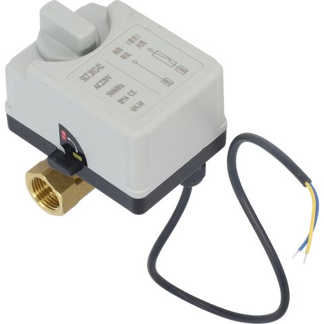 Vanne à billes motorisée 2 fils laiton résistant à l'usure IP54 220V pour eau froide chaude glycol 50% DN15 1/2 pouce (1/5)