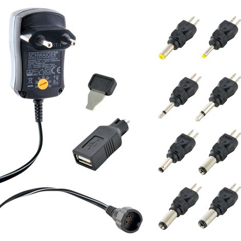 Schwaiger Steckernetzgerät NG600USB 011 universal schwarz, 600mA Netzgeräte (1/5)