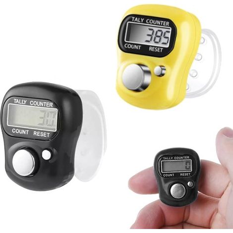 Compteur manuel à 5 chiffres, noir et jaune (1/5)