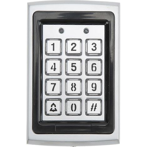 Machine de contrôle d'accès avec clavier d'entrée sans clé, carte IC/ID, boîtier métallique étanche, adaptée à une utilisation à domicile et au bureau. (1/4)