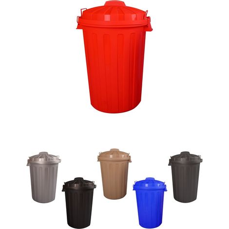 Cubo Basura Diseño Moderno de plástico con Tapadera Cubo resistente almacenaje y reciclar