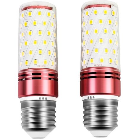 E27 12W ampoules LED, 30 105mm, 1350 lumens, ampoules de maïs filetées, 84 ampoules LED, 3000k lumière chaude, non dimmable, Groupe de 2 【Classe d'efficacité énergétique E】