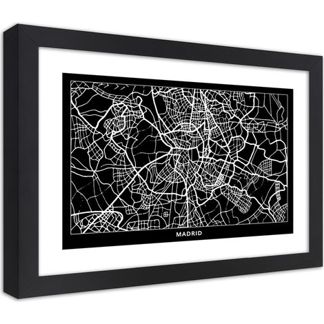 Quadro con cornice, Piano regolatore di Madrid - 90x60 (1/5)