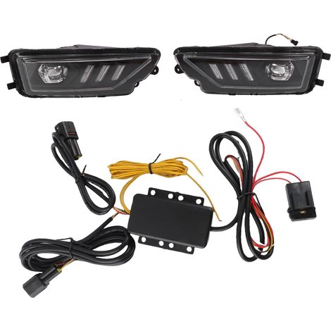 Set mit 2 LED-Nebelscheinwerfern für Autos, Tagfahrlicht, 12V DC, wasserdicht und stoßfest. (1/3)