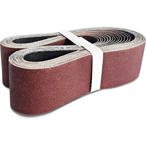 Bandes Abrasives pour Ponceuse à Bande, 100 x 915 mm, 20 Pièces, Grains P80-P320 (1/5)