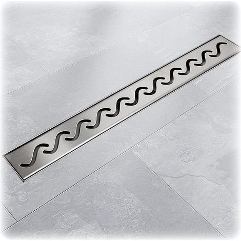 150cm Edelstahl Duschrinnen Ablaufrinnen Bodenablauf Duschrinne Duschablauf Wave
