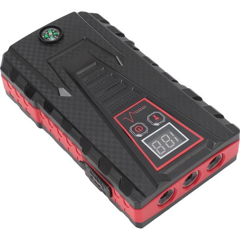 Booster de Batterie, Démarreur de Batterie de Voiture 12 V 15 000 Mah avec Fonction Lampe Torche LED et Charge USB, Alimentation de Secours pour Camions, Suv et Motos (rouge) (1/5)