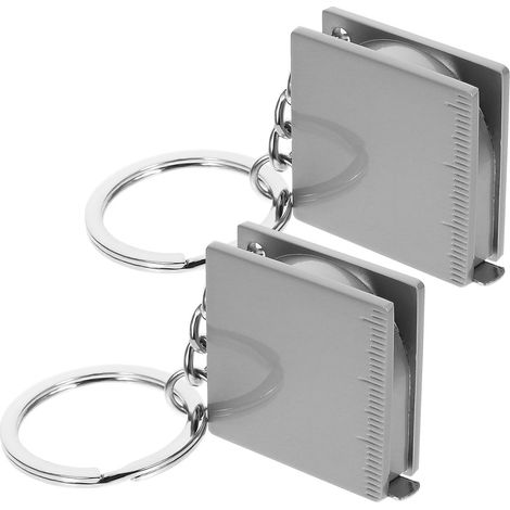 Mini mètre ruban porte-clés rétractable métal 1m, pour poche (1/5)