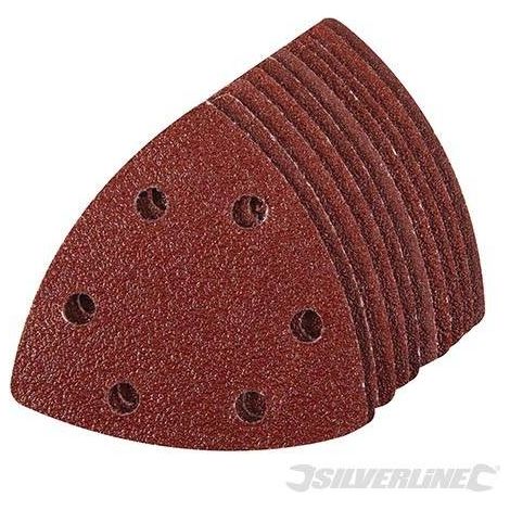 Hojas abrasivas triangulares de velcro, 90 mm - 10 unidades, grano 60