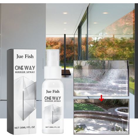 Reflektierendes Einweg-Spiegelspray zur Reinigung von Staub, Schmutz und Wasserflecken an Auto-Rückspiegeln und Badezimmerglas – 30 ml -- DE (1/5)