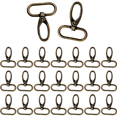 32mm Sac Crochet Bronze Boucle Trigger mousquetons pour Sangles, Sac à Dos, Attaches Sangle, Colliers pour Animaux et Accessoires Sac, Durable, léger, 25pcs (1/5)