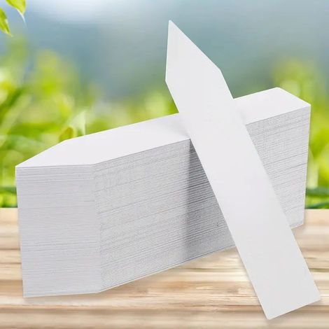 Étiquettes de plantes en plastique, étiquettes de jardin en plastique blanc 10x2cm, étiquettes imperméables pour plantes blanches, marque de fleurs de jardinage, étiquettes de plantes succulentes