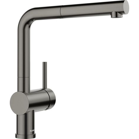 Blanco Linus S - Miscelatore da lavello con bocca di erogazione estraibile, acciaio scuro 527733 (1/4)