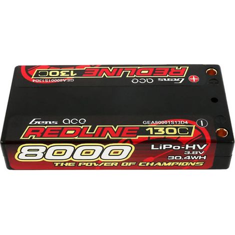 Batteria Lipo GENS ACE REDLINE SERIES 8000mAh 3.8V 1S2P 130C