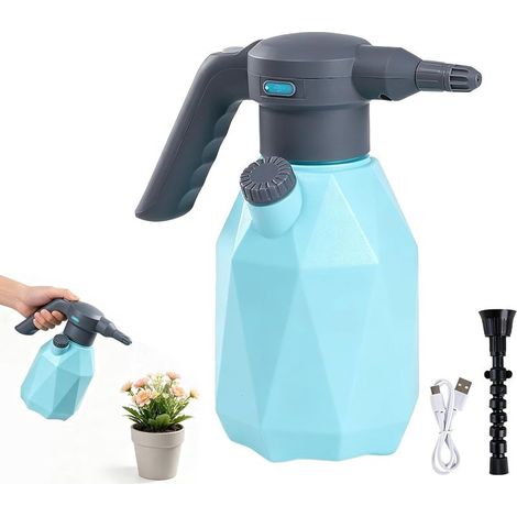 2-Liter-Drucksprühgerät - Elektrisches Pumpsprühgerät - Mit tragbarem Akku - Mit USB-Anschluss und verstellbarer Düse - Für Haushalt, Reinigung, Pflanzenpflege, Autowäsche usw. (1/5)