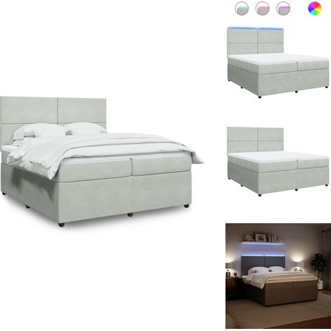 Sommier à lattes de lit et matelas Gris clair 200x200cm Velours - Sommier À Lattes De Lit - Sommiers À Lattes De Lit - Lit - Meuble De Chambre À Coucher (1/5)