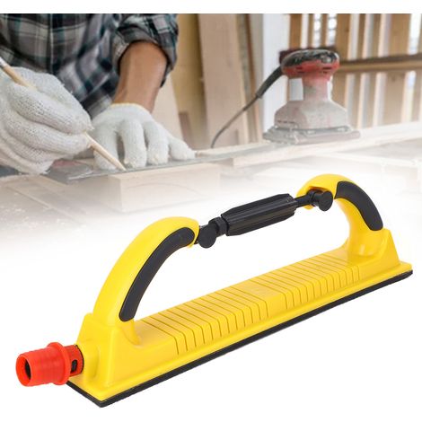 Bloc de ponçage manuel long et sans poussière de 2-3/4" x 15-3/4", rayon réglable, incurvé avec support auto-agrippant, bloc de ponçage sans poussière pour ponceuses manuelles, convient pour l'automob (1/5)