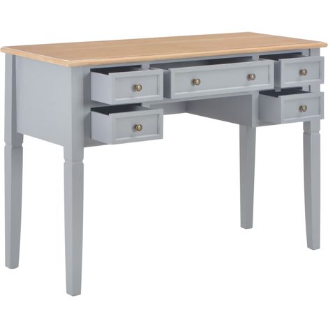 Maison Exclusive - Schreibtisch Grau 109,5 x 45 x 77,5 cm Holz