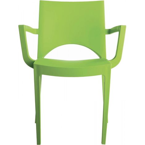 Poltrona Da Giardino Piscina Economica Colorata E Impilabile verde mela (1/2)