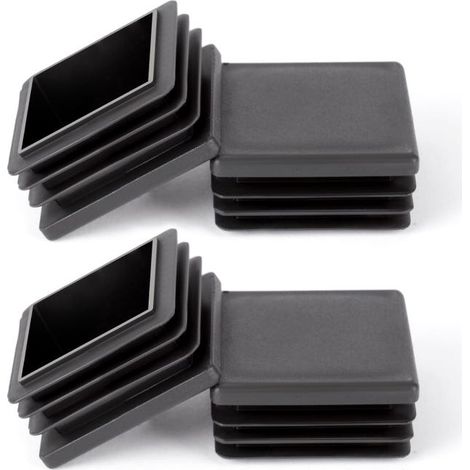 Tapones cuadrados para tuberías, 4 piezas, 40  40 mm, tapas de plástico para tubos, tapas para patas de sillas y sofás (1/5)