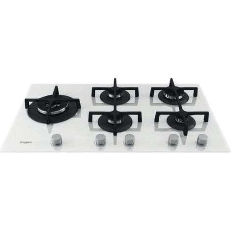 Table de cuisson à gaz encastrable Whirlpool GOA 9523/WH 90 cm 5 brûleurs Blanc