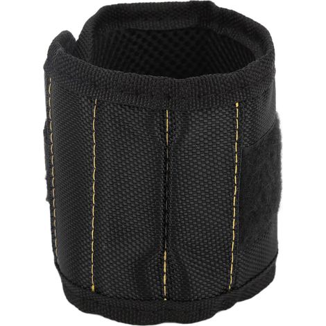 Bracelet magnétique étanche avec 2 aimants pour ranger vis, clous et forets (noir) (1/5)