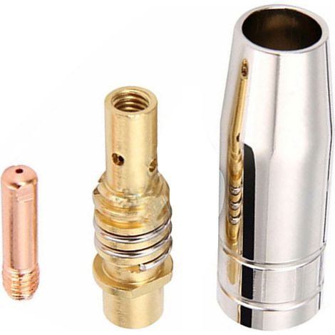 pièces pour torche de soudage MIG 15AK : buse à gaz, embout de contact en cuivre, tige de connexion, pièces détachées pour torche de soudage MAG (1/5)